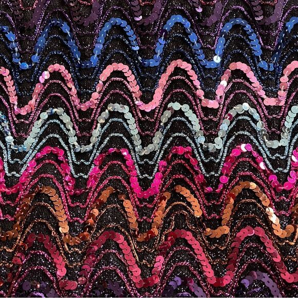 Vintage 80s / 90s Sequin Sparkly Disco Short Sleeve Blouse - Picture 11 of 13